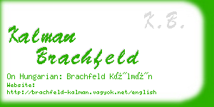 kalman brachfeld business card